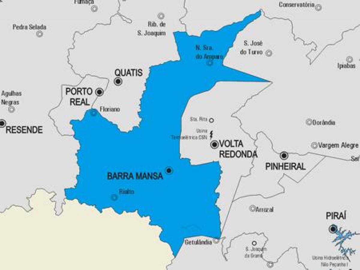 Mapa de la Barra Mansa municipi