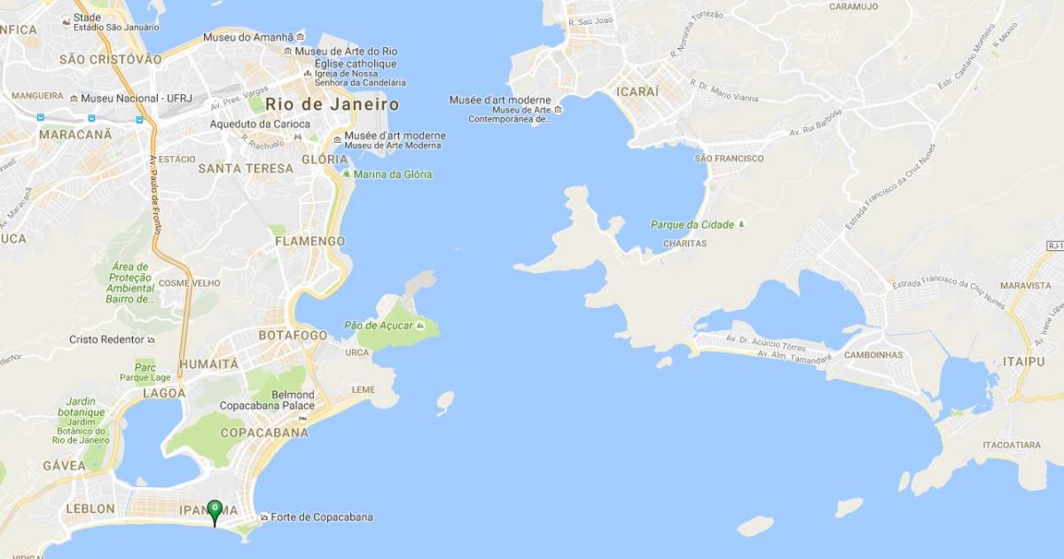 Mapa de la platja Ipanema