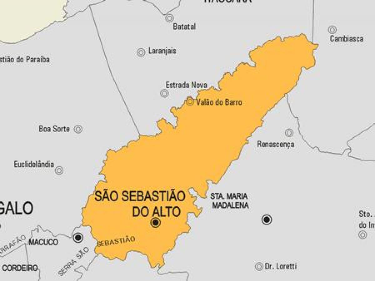 Mapa de São Sebastião fer Alto municipi