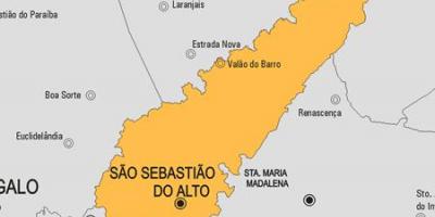 Mapa de São Sebastião fer Alto municipi