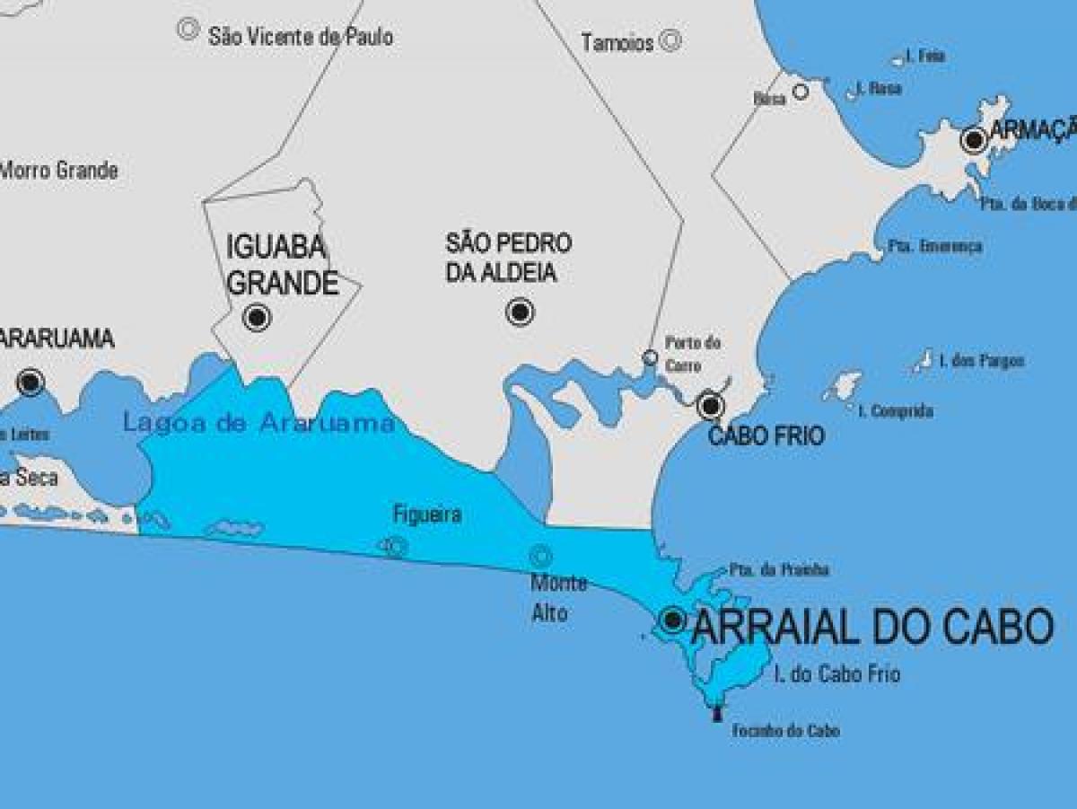 Mapa de Arraial do Cabo municipi