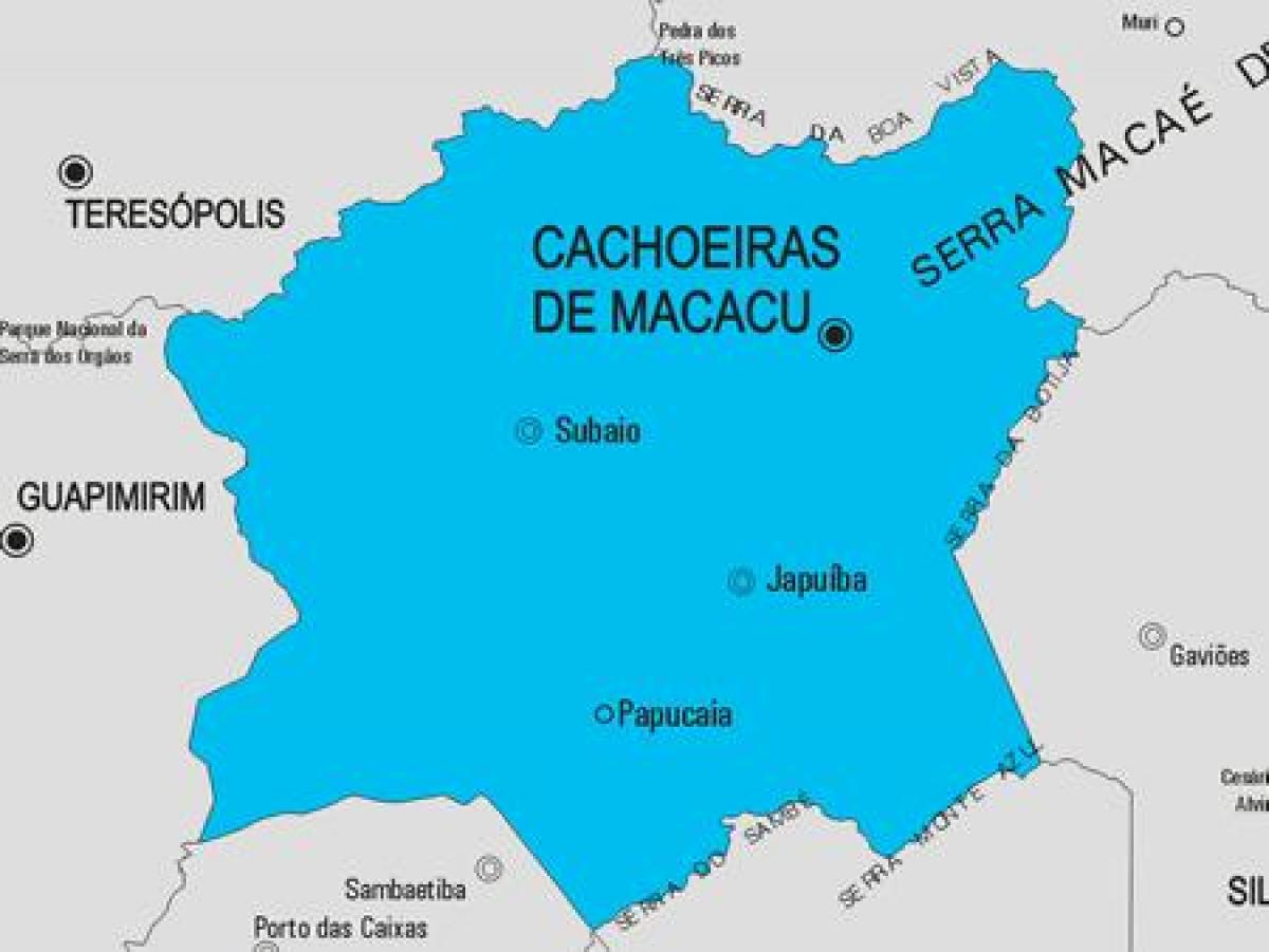 Mapa de Cachoeiras de Macacu municipi