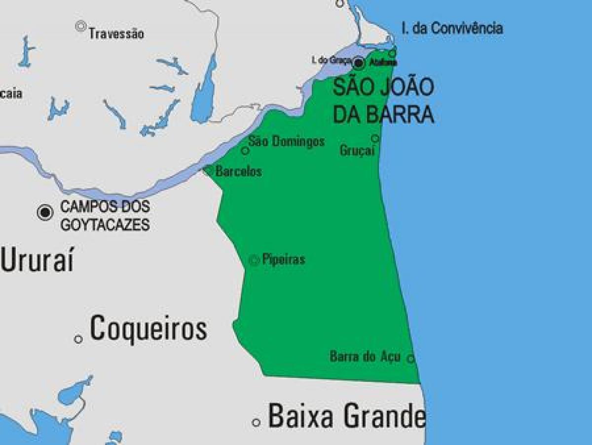 Mapa de São João da Barra municipi