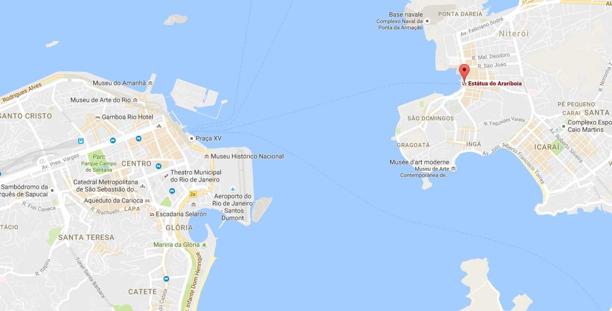 Mapa de l'estàtua de la Arariboia