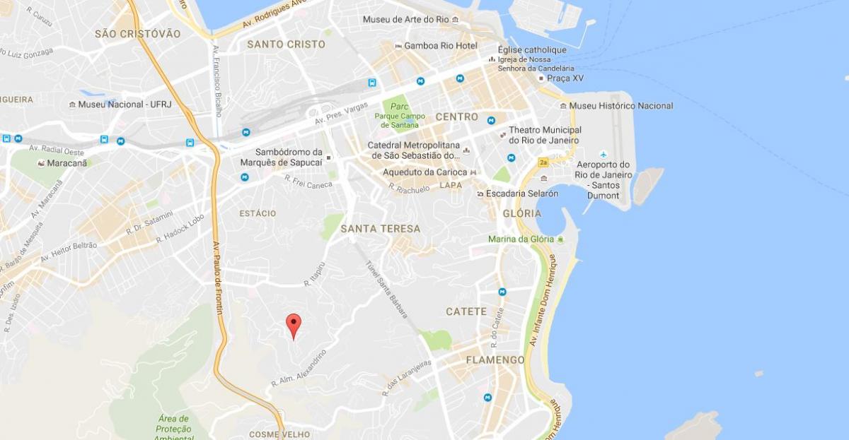 Mapa de la favela Mangueira
