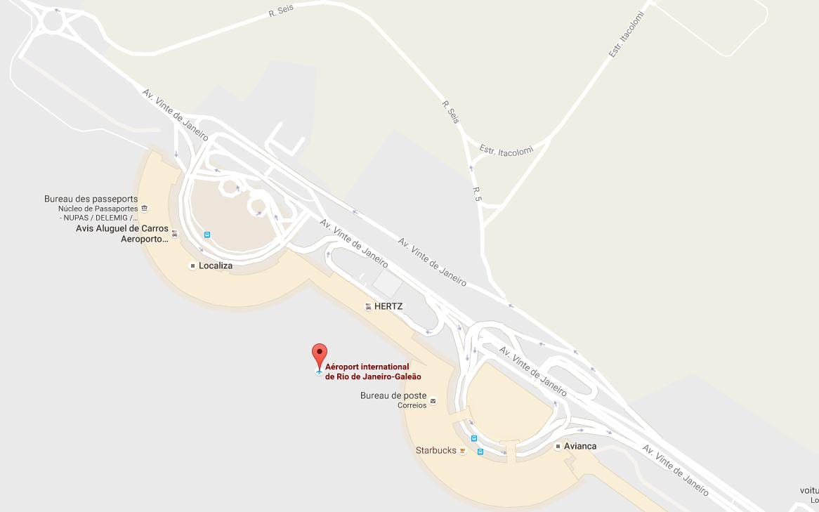 Mapa de Galeão aeroport