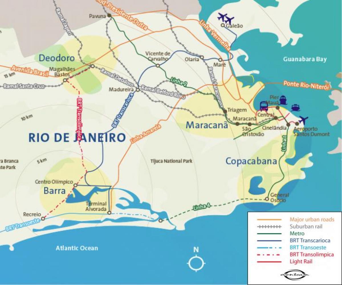 Mapa de Rio de Janeiro aeroports