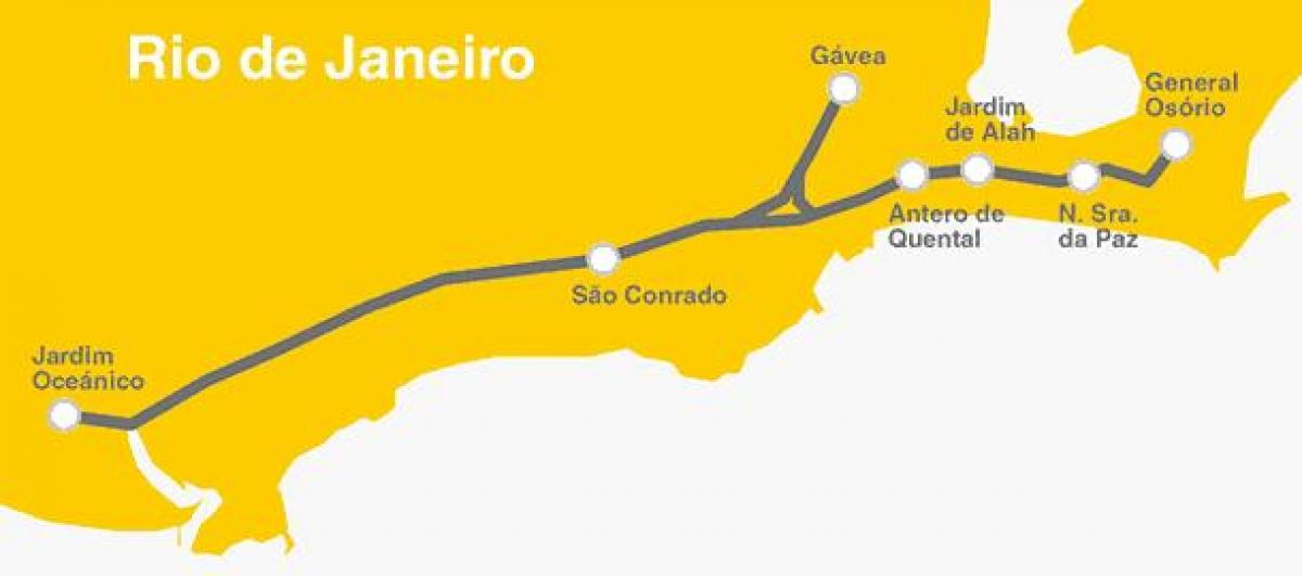 Mapa de Rio de Janeiro metro - Línia 4