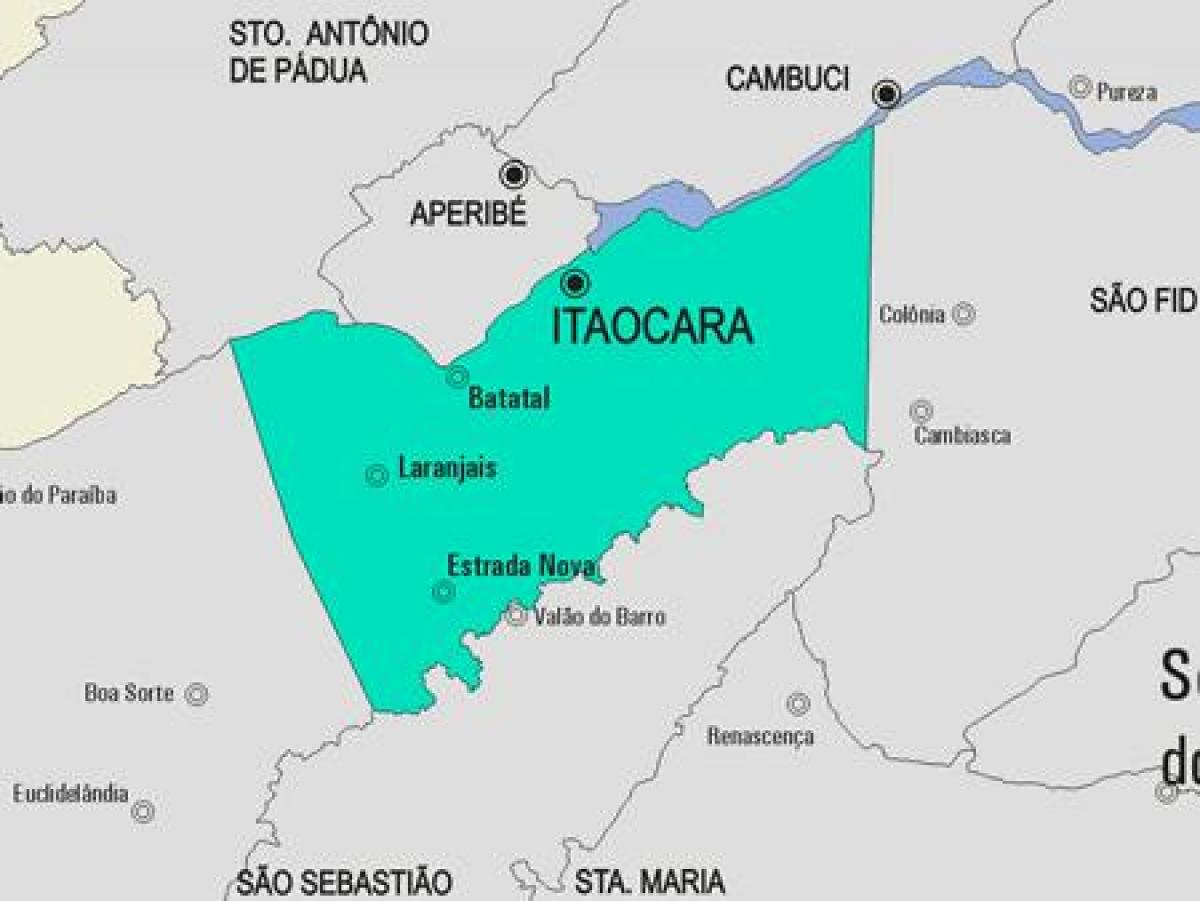 Mapa de Itaocara municipi
