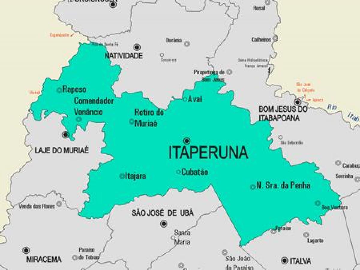 Mapa de Itaperuna municipi