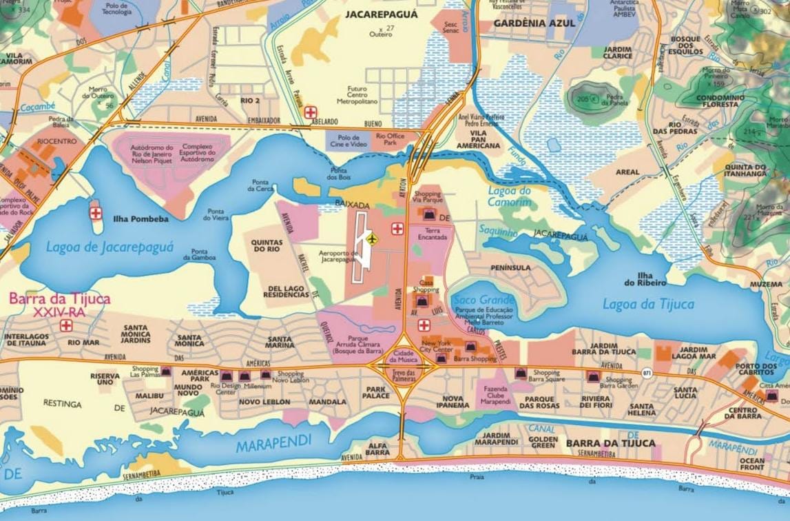 Mapa de l'aeroport de Jacarepaguá