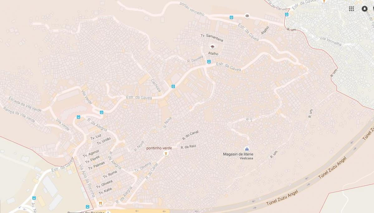 Mapa de la favela Rocinha