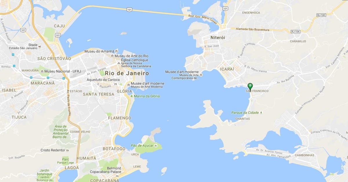 Mapa de la platja de São Francisco
