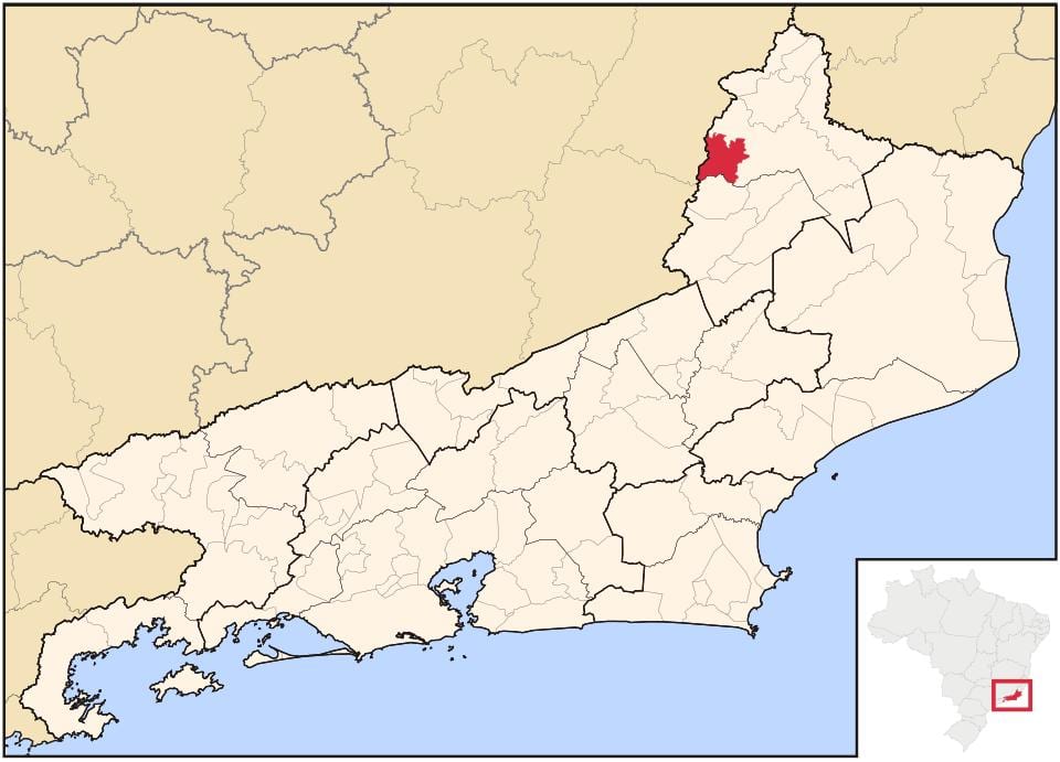 Mapa de Laje fer Muriaé