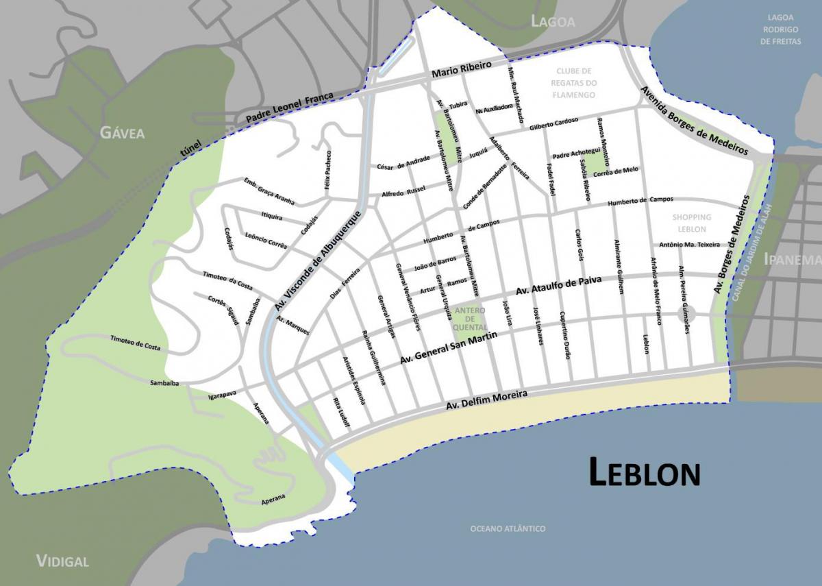 Mapa de Leblon beach