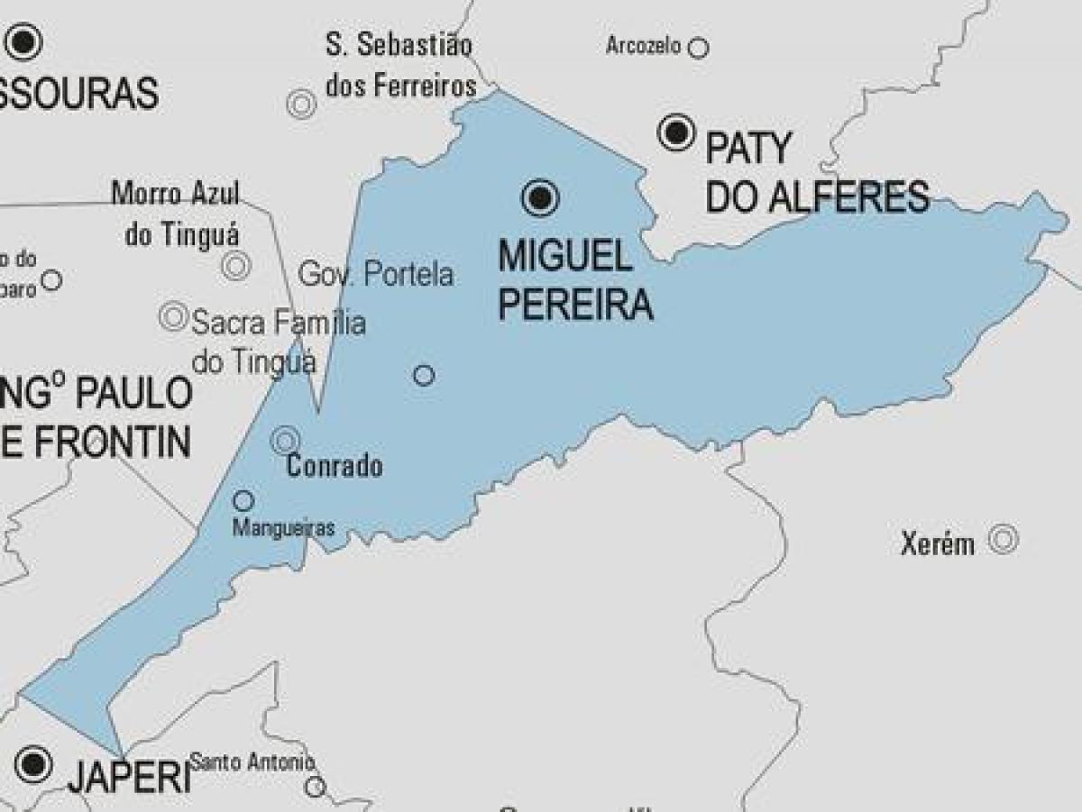Mapa de Miguel Pereira municipi