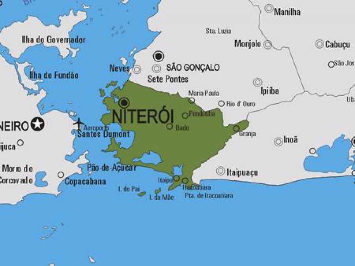 Mapa de Niterói municipi