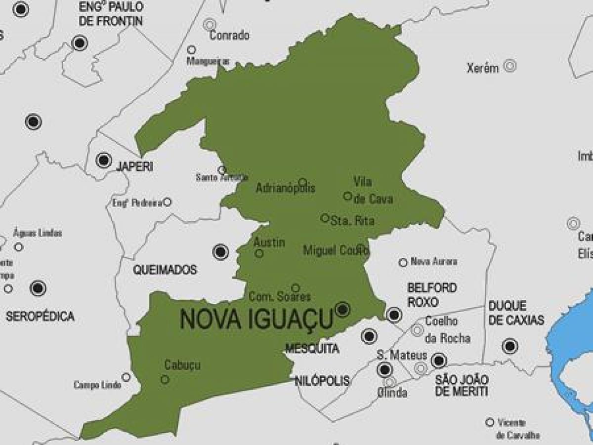 Mapa de la Nova Iguaçu municipi