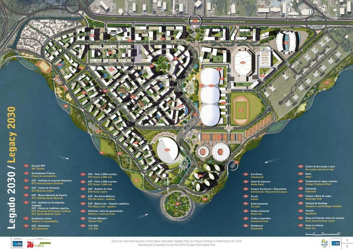 Mapa del parc Olímpic llegat