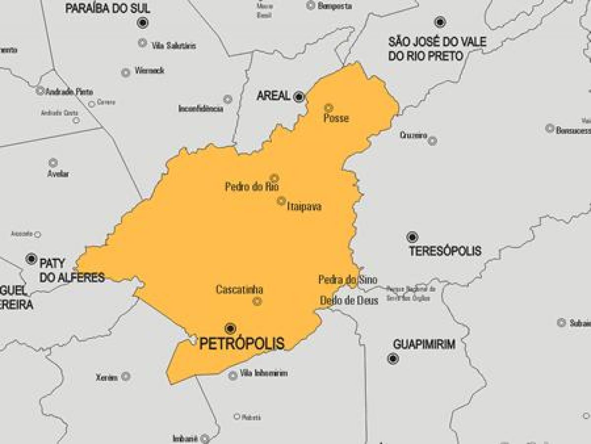 Mapa de Petrópolis municipi