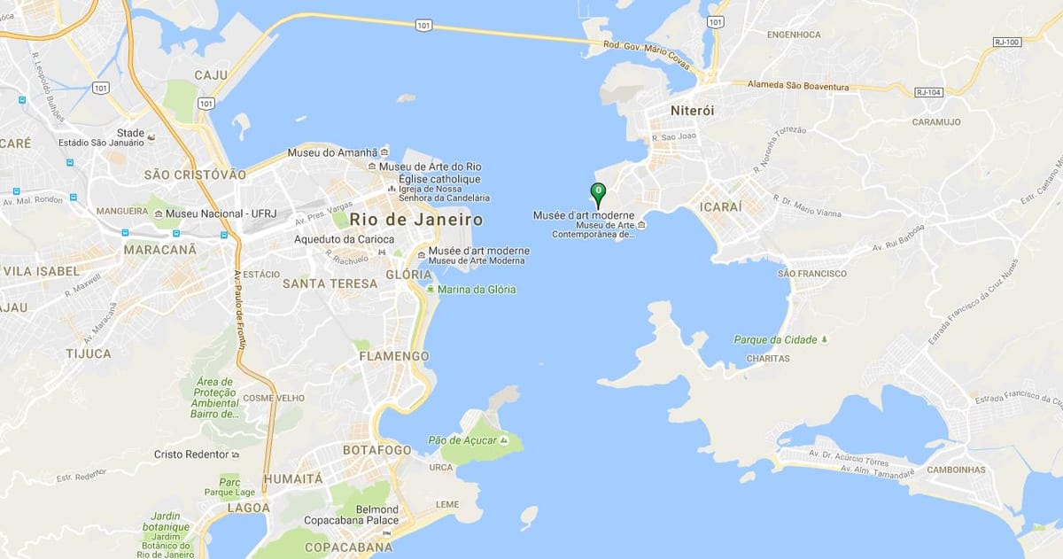 Mapa de la platja Gragoatá