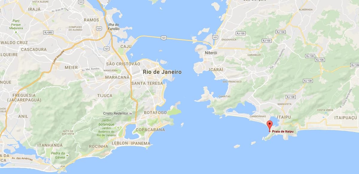 Mapa de la platja de Itaipú