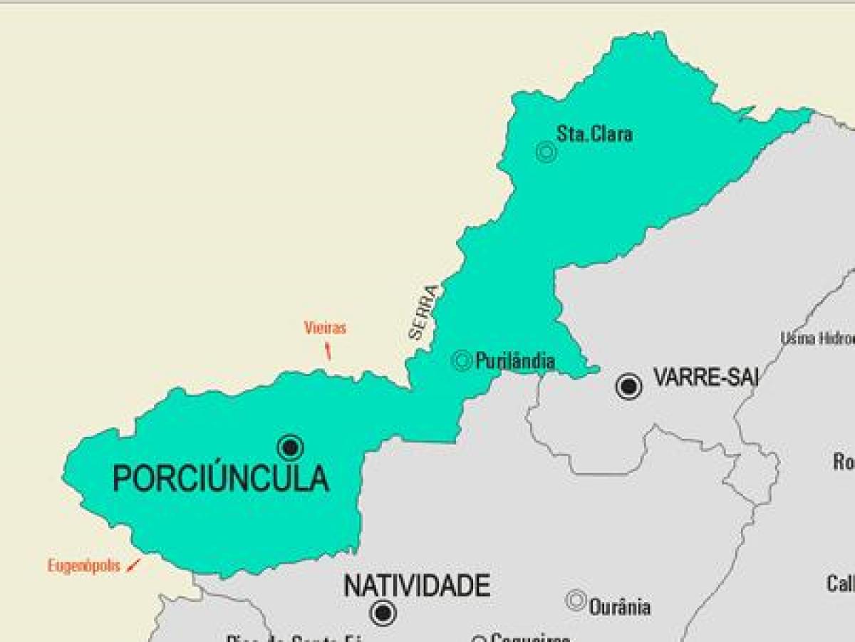Mapa de la Porciúncula municipi