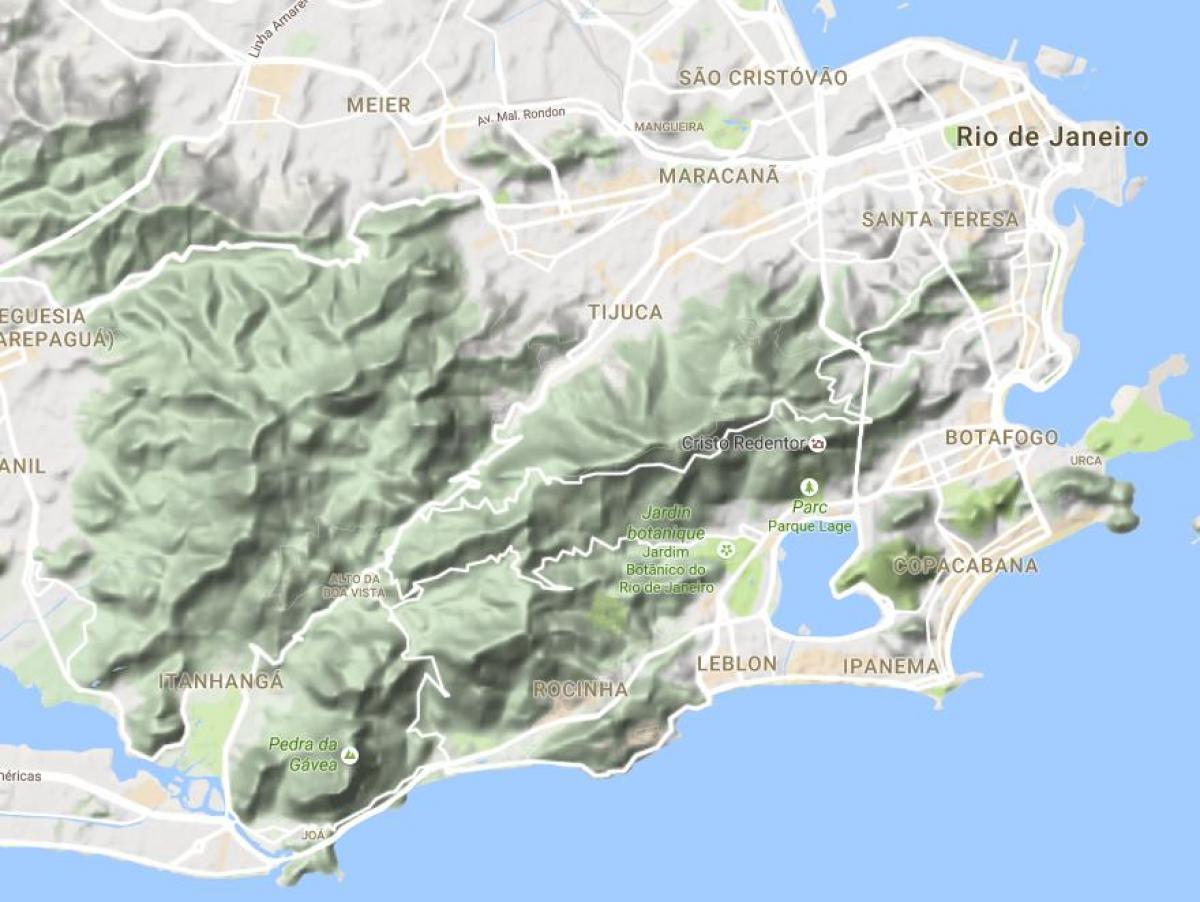 Mapa de relleu de Rio de Janeiro