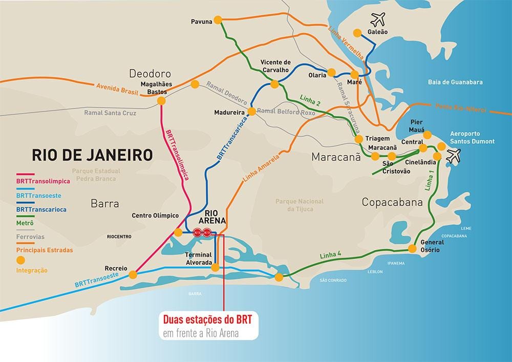 Mapa de Rio Arena ubicació