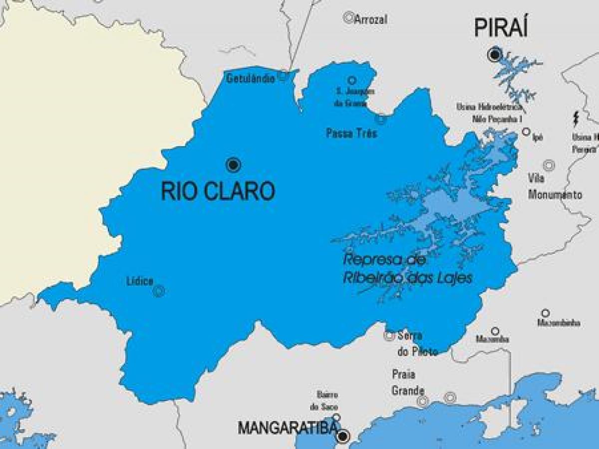 Mapa de Rio Claro municipi