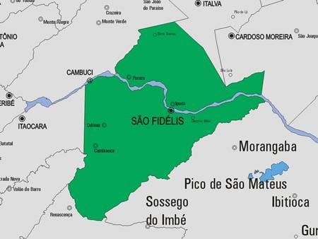 Mapa de São Francisco de Itabapoana municipi