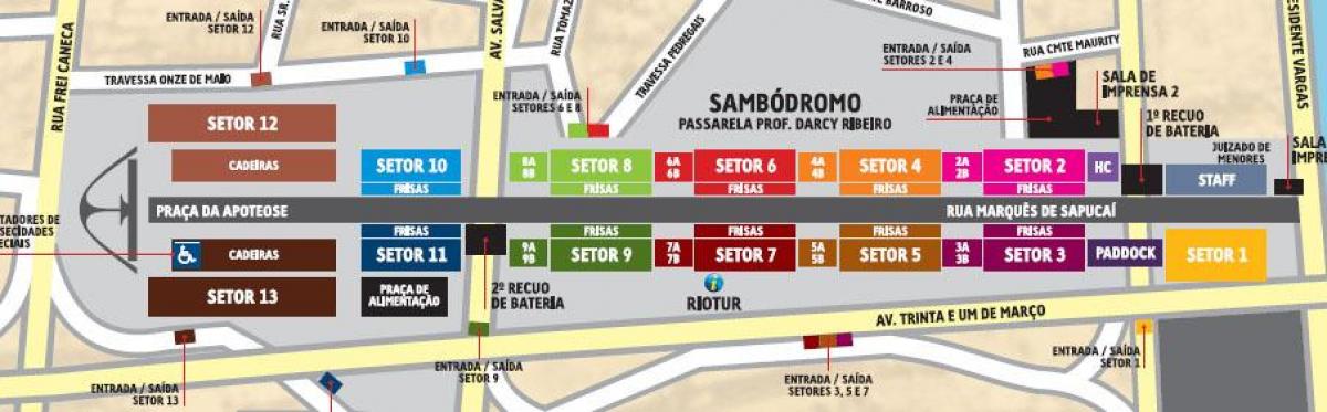 Mapa de Sambódromo