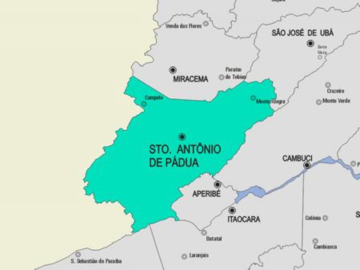 Mapa de Santo Antônio de Pàdua municipi