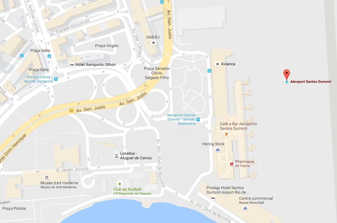 Mapa de Santos Dumont aeroport