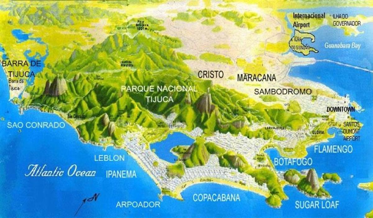 Mapa de Sao Conrado platja
