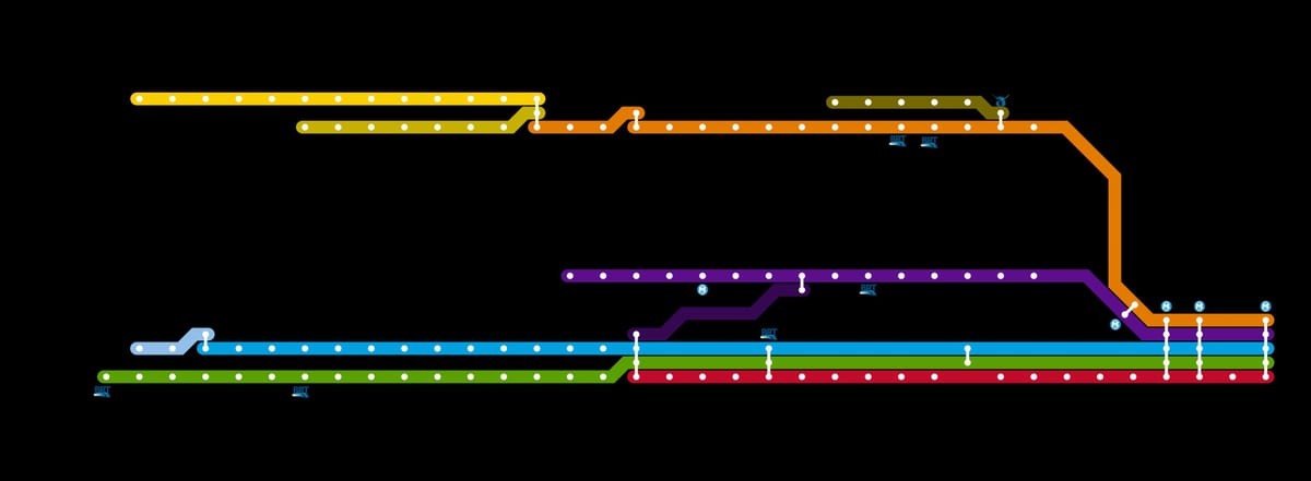 Mapa de SuperVia Rio de janeiro - Línies