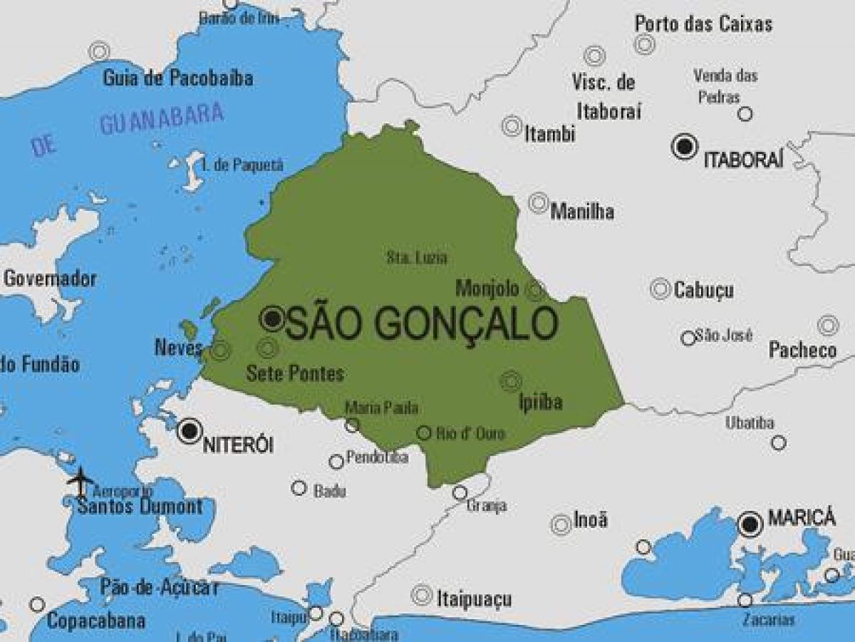 Mapa de São Gonçalo municipi