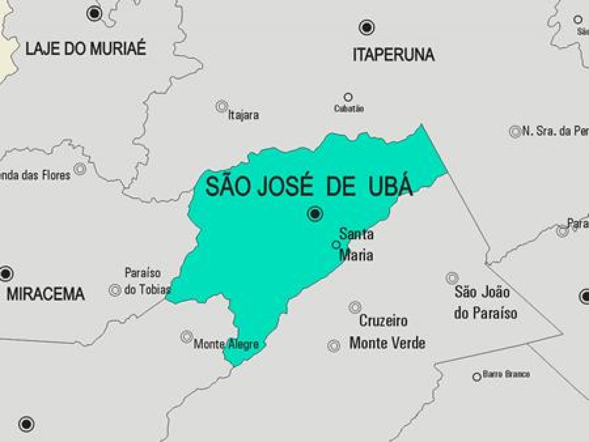 Mapa de São José de Ubá municipi