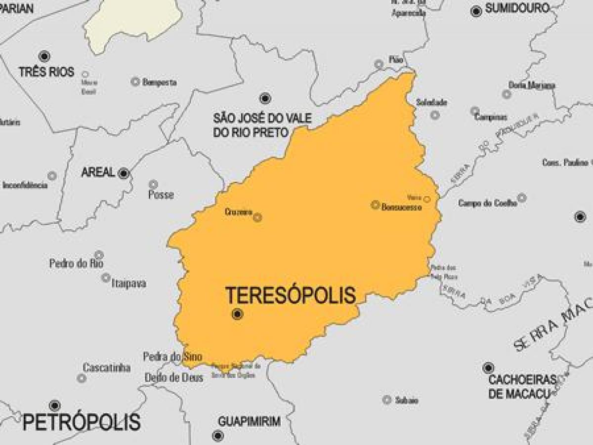 Mapa de Teresópolis municipi