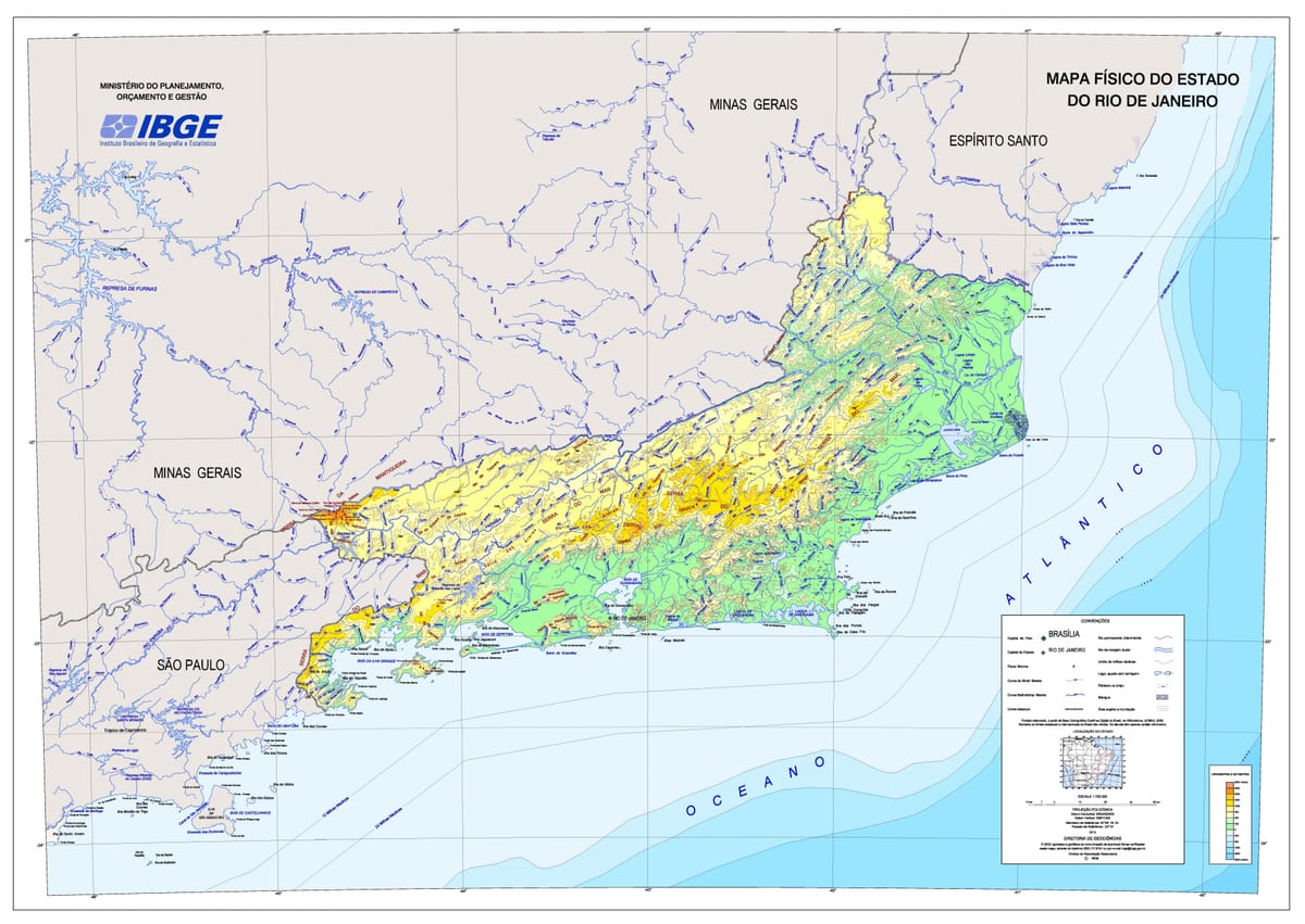 Mapa topogràfic de Rio de Janeiro