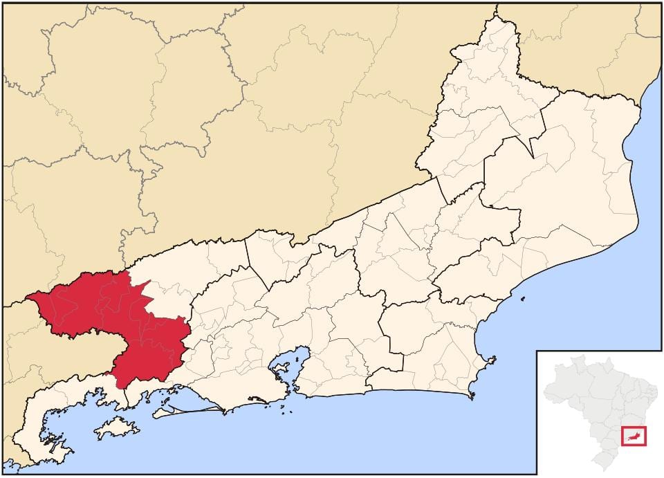 Mapa de Vale do Paraíba Fluminense