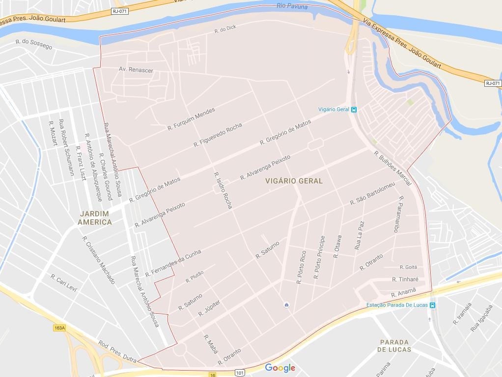 Mapa de Vigário General