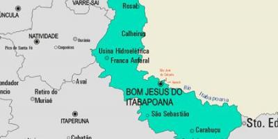 Mapa de Bom Jesús de fer Itabapoana municipi