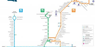 Mapa de BRT Rio de Janeiro