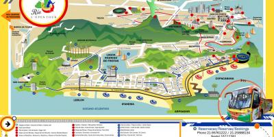 Mapa de Bus Turístic a Rio de Janeiro