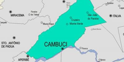 Mapa de Cambuci municipi