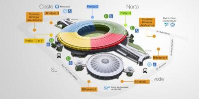 Mapa de l'estadi Maracana