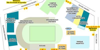 Mapa de l'estadi de São Januário