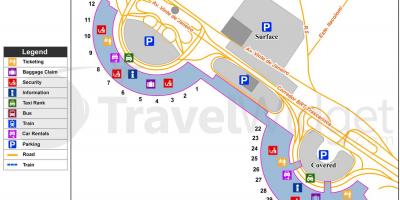 Mapa de Galeão terminal de l'aeroport