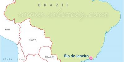 Mapa de Rio de Janeiro a Brasil